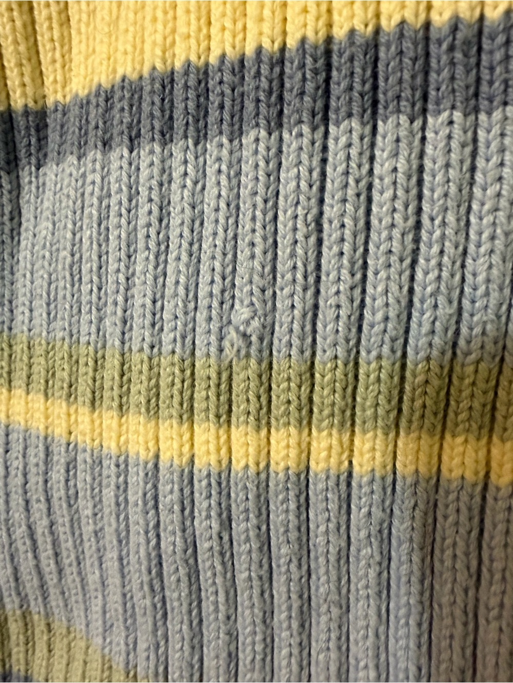 Striped Ribbed Turtleneck Sweater - Blue Multi - Picture 4 of 4